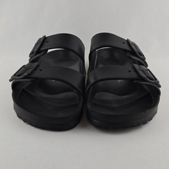Josef Seibel Women's Black Two Strap Buckle Flat Sandal Slides Lightweight Sz 40 - Picture 5 of 13